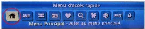 Menu d’accès rapide
